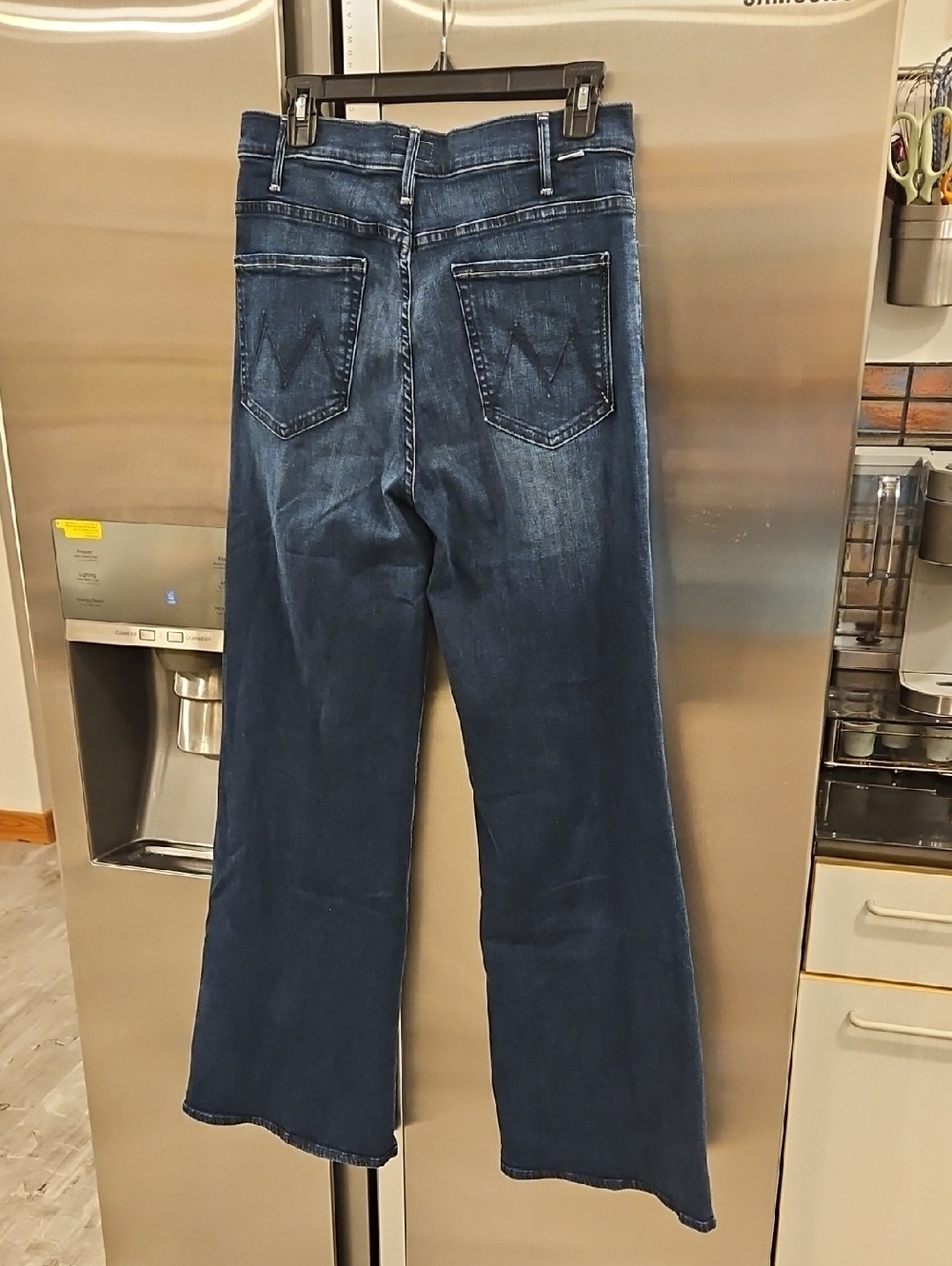 💕MOTHER💕 The Hustler Roller Sneak Jeans ~ Heirloom Blue 31 NWOT Wide Leg - Picture 12 of 16